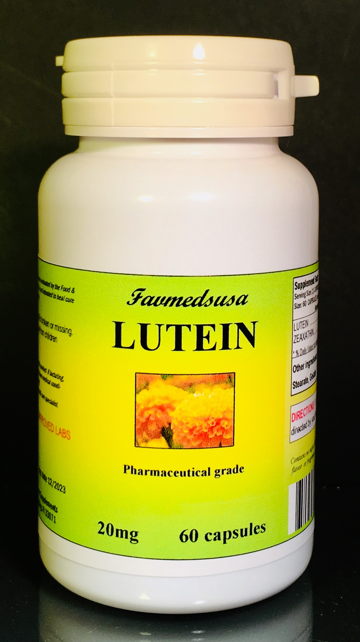 Lutein 20mg +Zeaxanthin - 60 capsules